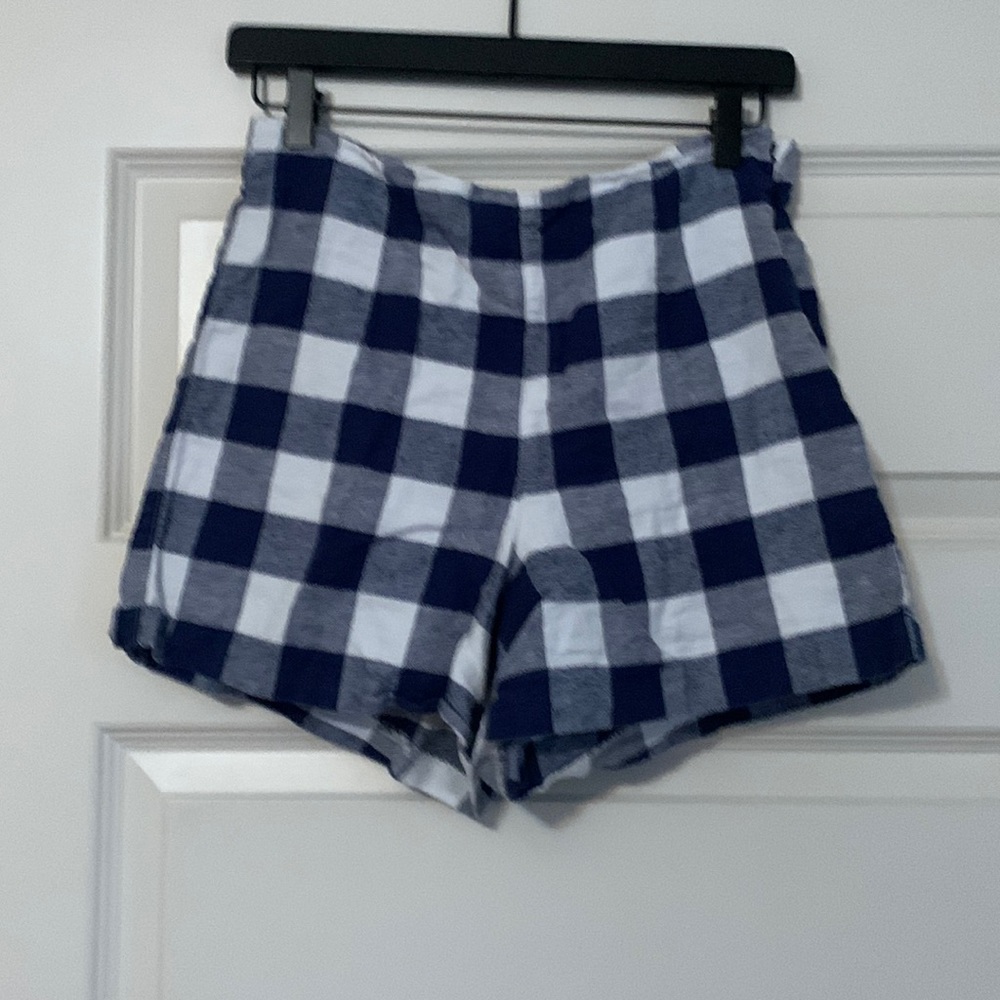old navy gingham linen shorts size 2